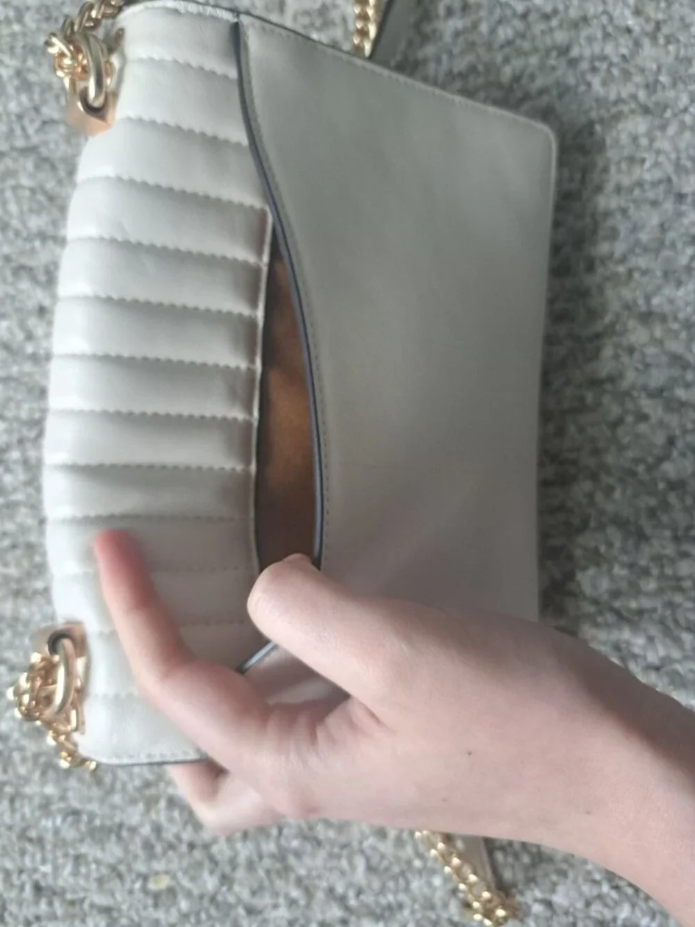 White Coach Klare Leather Crossbody Bag Women's